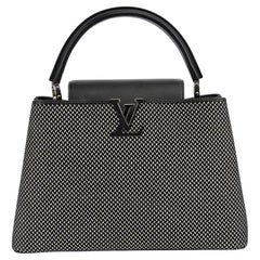 Pre-Loved Louis Vuitton Women's Black 2017 Canvas Capucines MM Bag