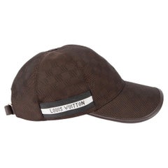 Used Pre-Loved Louis Vuitton Women's Brown Damier Print Side Logo Cap