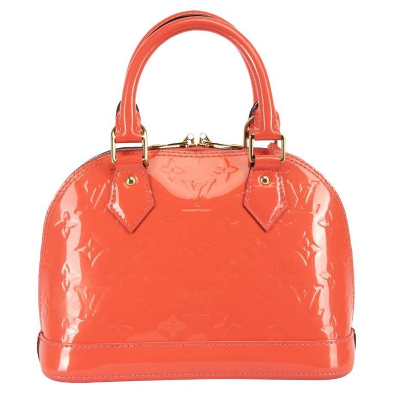 PreLoved Louis Vuitton Women's Coral Patent Leather Monogram Alma BB