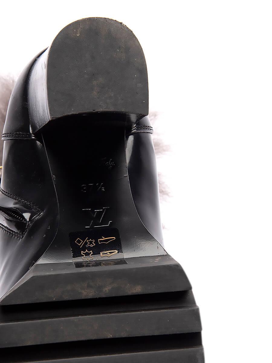 Pre-Loved Louis Vuitton Women's Digital Gate Ankle Boots Black Patent Leather In Good Condition In London, GB