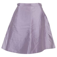 Pre-Loved Louis Vuitton Women's Purple Satin Mini Skater Skirt