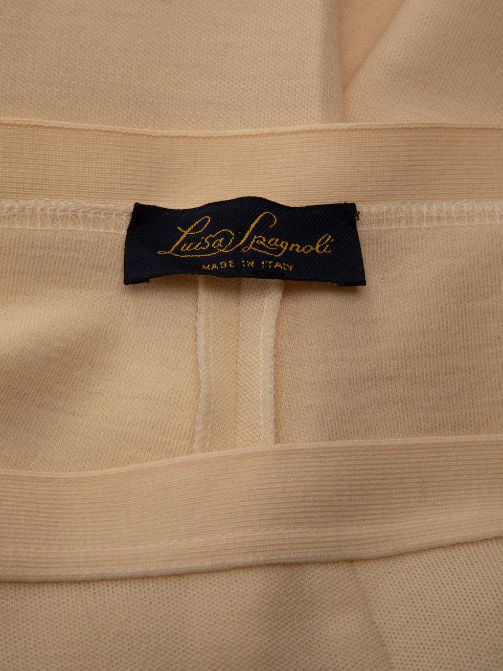 Pre-Loved Luisa Spagnoli Women's Cream Wool Straight Leg Culottes In Excellent Condition In London, GB