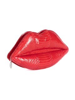 Pre-Loved Lulu Guinness Women's Lip Shaped Clutch Bag