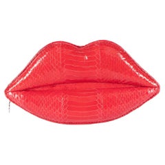 Pre-Loved Lulu Guinness Women's Lip Shaped Clutch Bag