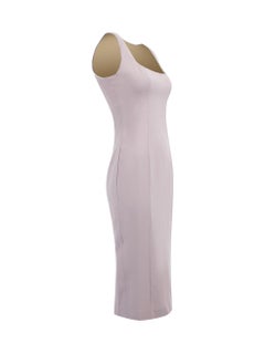 Pre-Loved L'Wren Scott Women's Purple Wool Sleeveless Bodycon Midi Dress