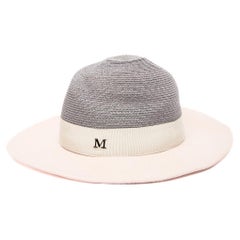 Pre-Loved Maison Michel Women's Rafia Suede Fedora Hat