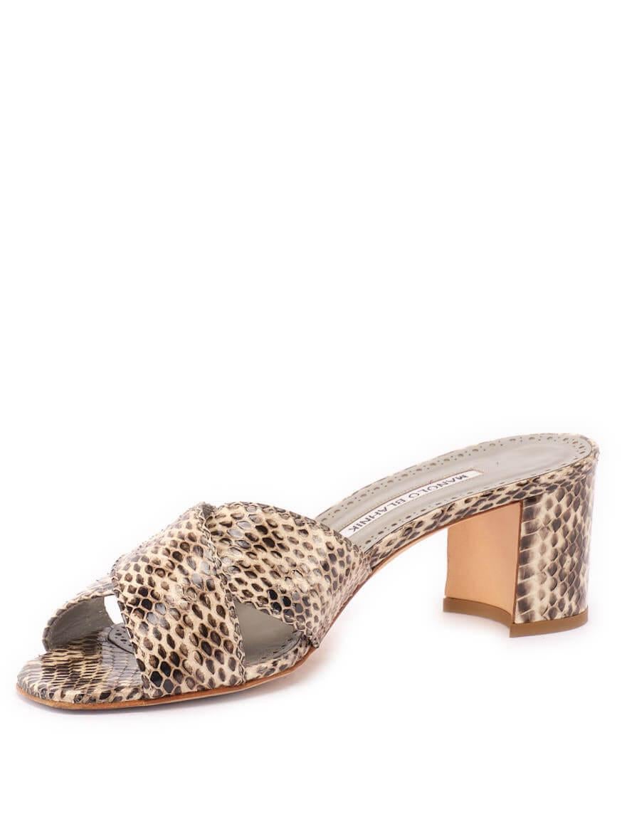 Designer Fit: Manolo Blahnik typically runs narrow and a half size small. Details Heel Height: 7CM / 2. 8