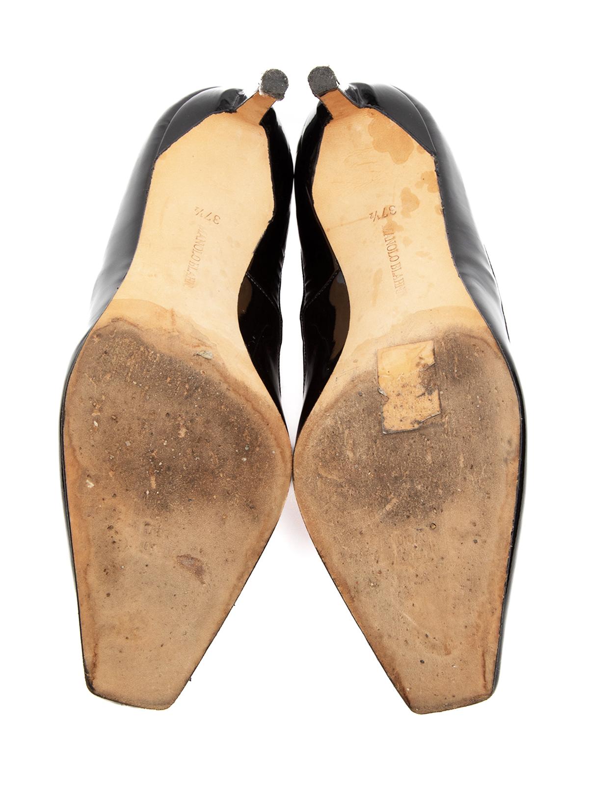 Black Pre-Loved Manolo Blahnik Women's Tartan Print Squared Toe Ankle Boots