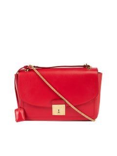 Pre-Loved Marc Jacobs Women's Flame Red with Pale Gold Polly Bag