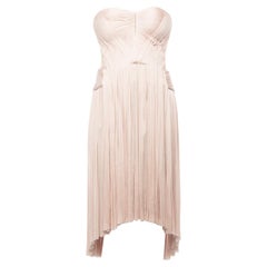 Pre-Loved Maria Lucia Hohan Asymmetrisches plissiertes Seidenkorsettkleid für Damen