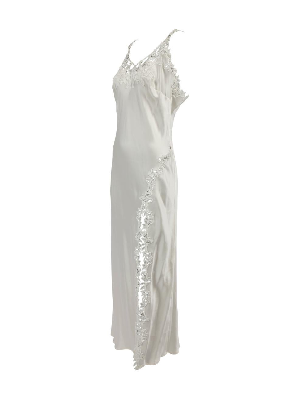 cream silk maxi dress