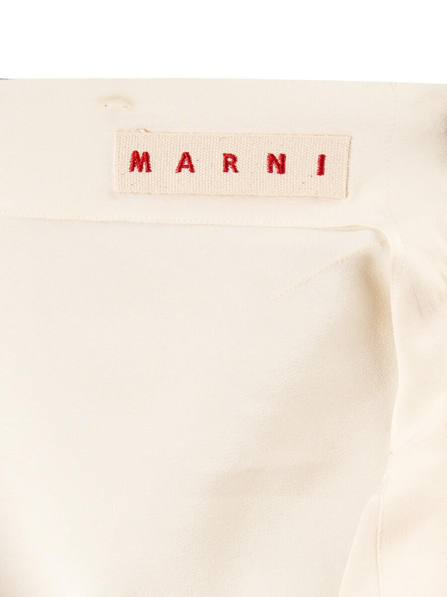 Pre-Loved Marni Women's White Silk Open Back Blouse 2