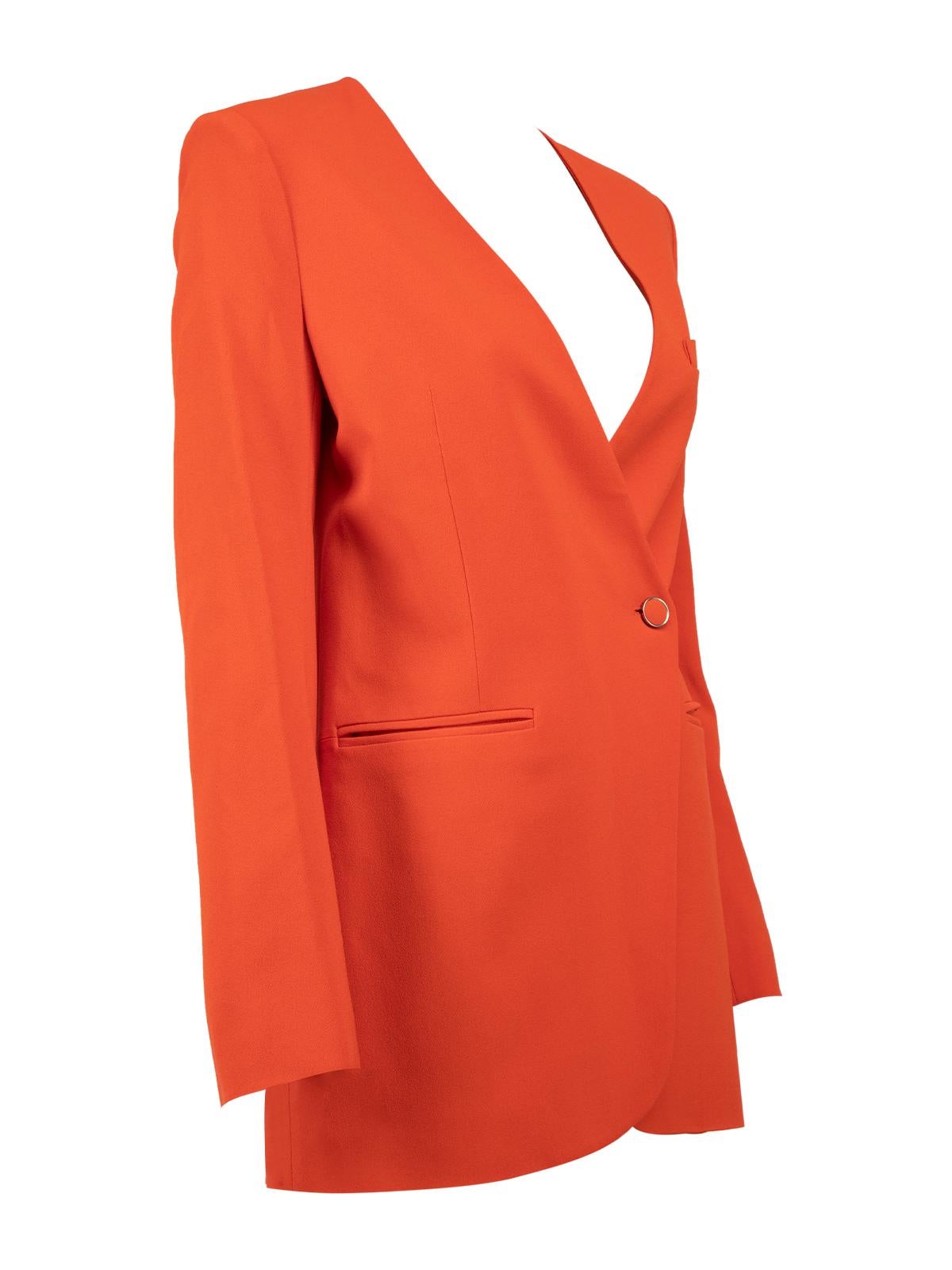 CONDITION is Very good. Hardly any visible wear to blazer is evident on this used Matthew Williamson designer resale item. Details Orange Synthetic Blazer Long sleeves Shoulder padded Double breasted 3 x Front pockets Single vent on back Fully lined