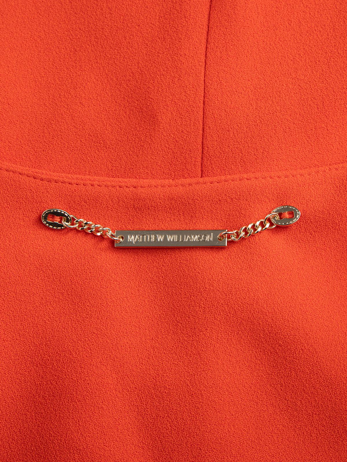 Pre-Loved Matthew Williamson Women's Orange Fitted Blazer Jacket 2