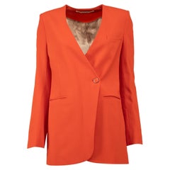 Pre-Loved Matthew Williamson Women's Orange Fitted Blazer Jacket