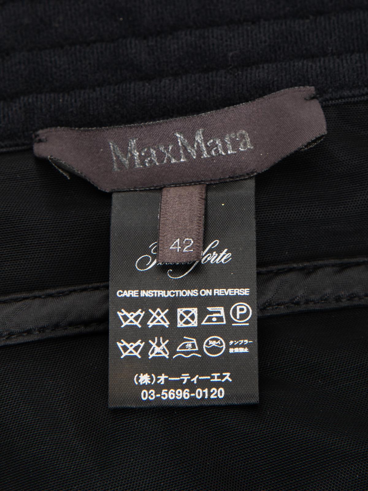 Pre-Loved Max Mara Women's Black Knee Length Silk Dress with Corset Inlay 3
