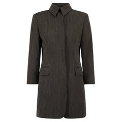 Pre-Loved Max Mara Damen''s Schwarzer langer Mantel mit Stitch-Akzent