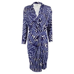 Pre-Loved Max Mara Damen''s Bedrucktes Kleid mit V-Ausschnitt