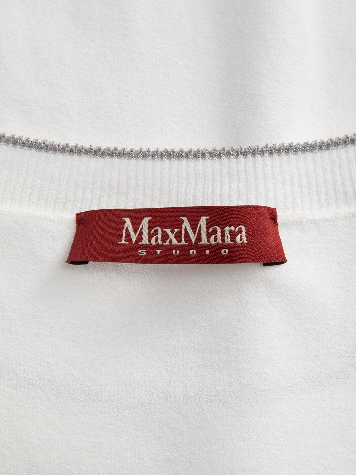Pre-Loved Max Mara Women's Glitter Trim Knit Vest Top 2