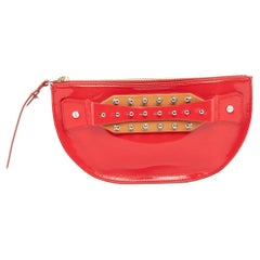 Pre-Loved MCQ Women's Patent Leather Rockstud Clutch Bag