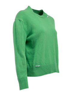 Pre-Loved Mira Mikati Women's Green Alphabet Bead Crewneck Jumper