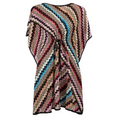 Used Pre-Loved Missoni Mare Women's Multicolour Patterned Drape Thin Poncho Top