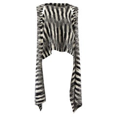 Pre-Loved Missoni Women's Cashmere Striped Draped Open Sleeveless Wrap
