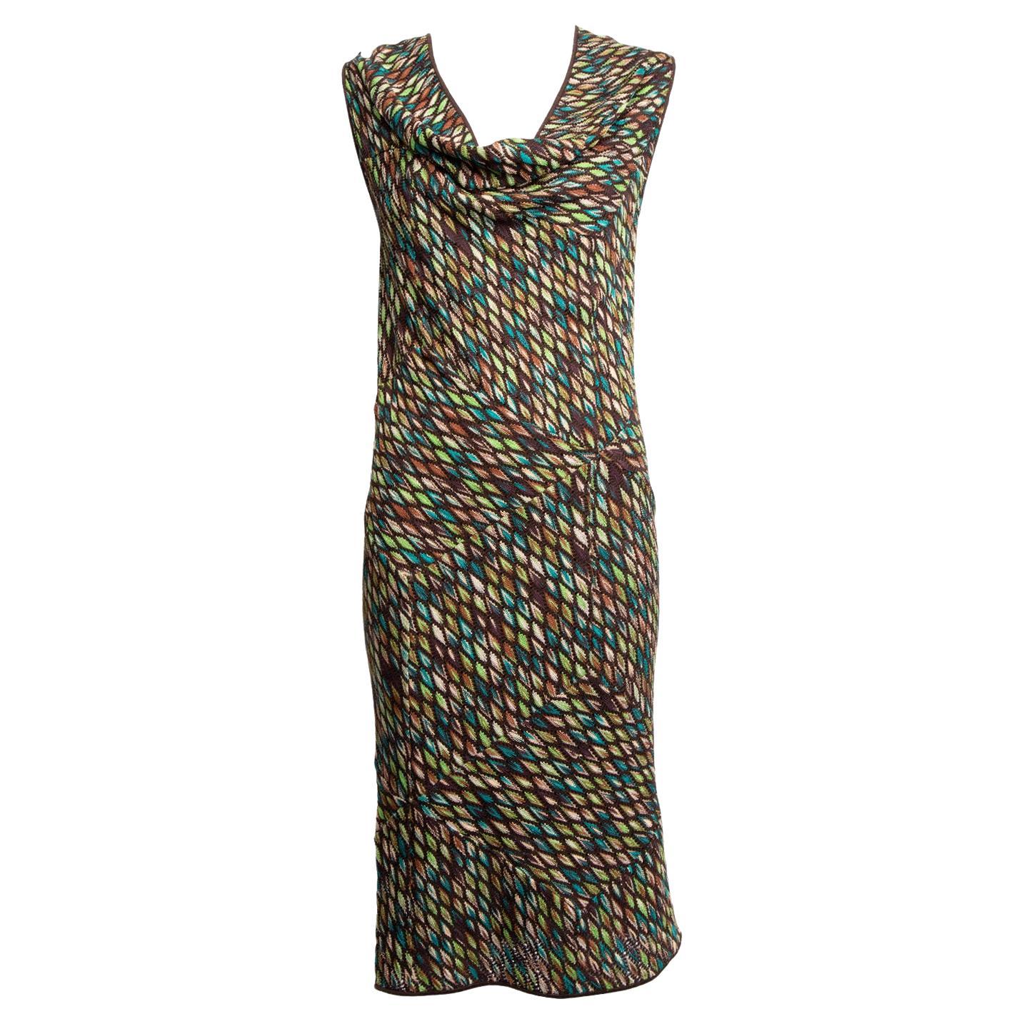 Pre-Loved Missoni Women
s Cowl Neck Sleeveless Dress