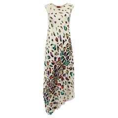 Pre-Loved Missoni Women's Cream Leopard Print Asymmetric Maxi Dress