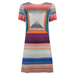 Pre-Loved Missoni Women's Geometric Pattern Short Sleeves Mini Dress