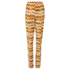 Pre-Loved Missoni Women's Orange Geometric Pattern Trousers