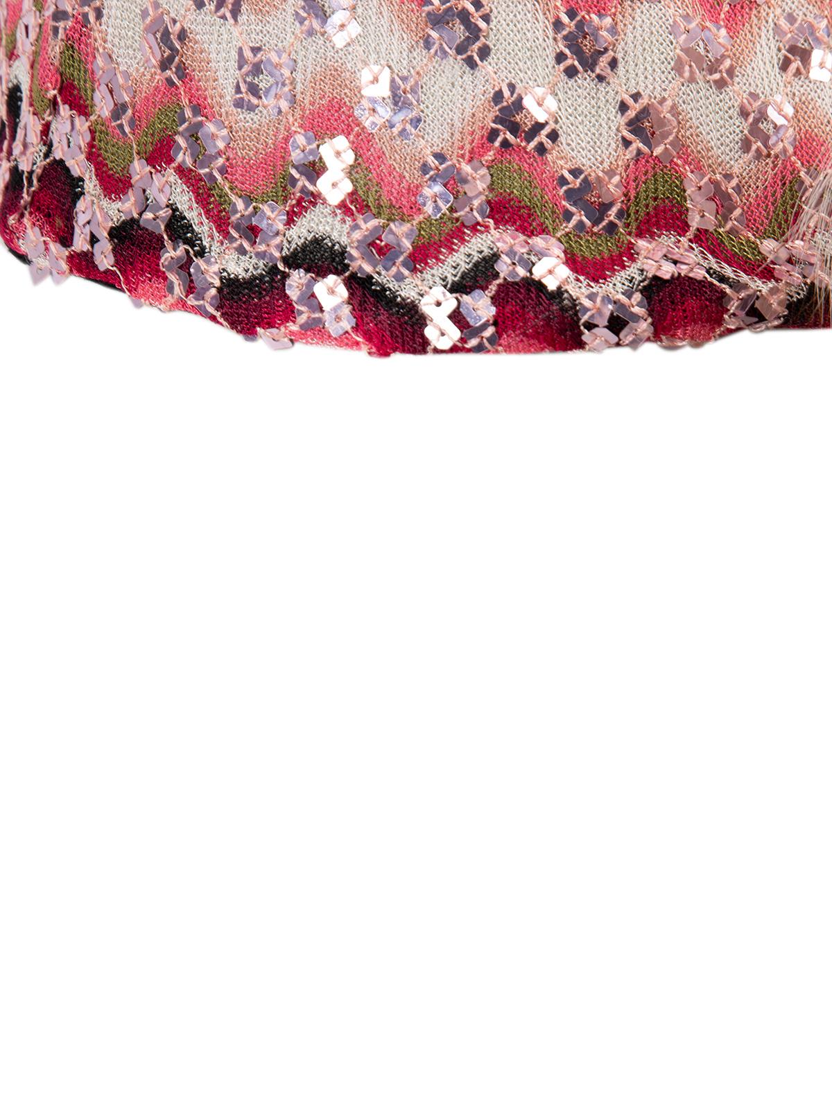 Pre-Loved Missoni Women's Patterned Halterneck Top with Sequins 2