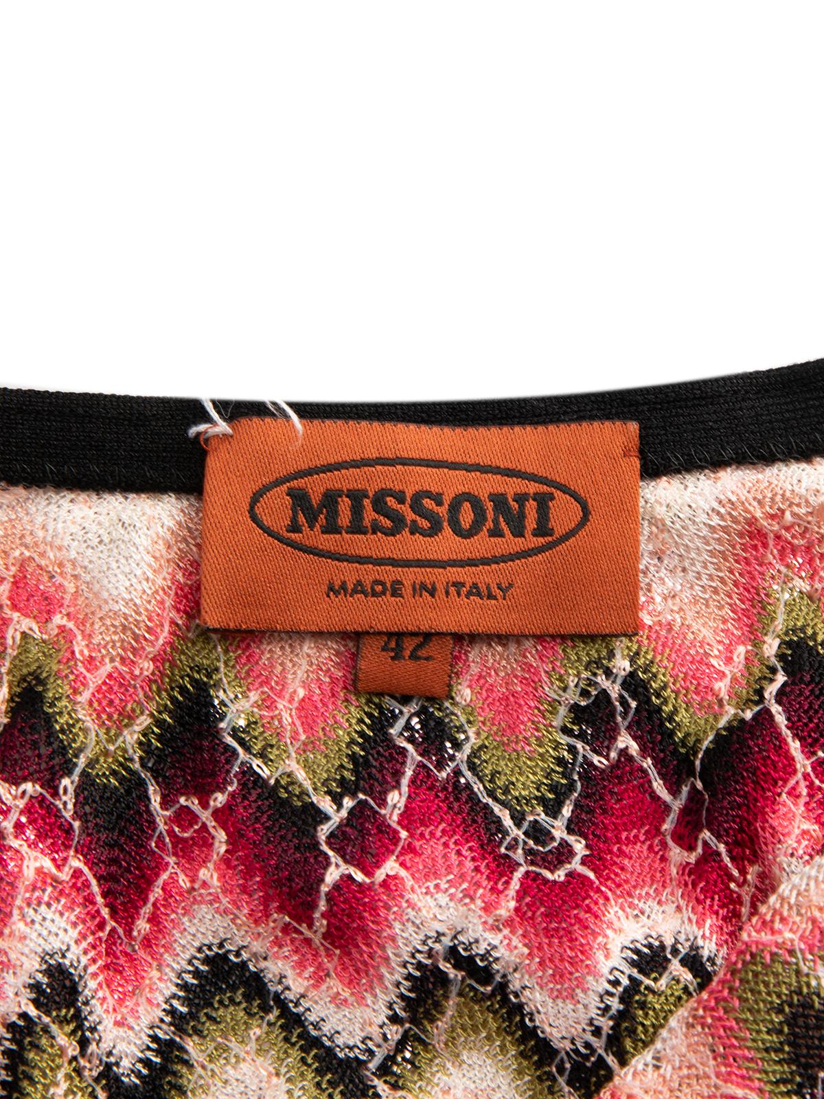 Pre-Loved Missoni Women's Patterned Halterneck Top with Sequins 4