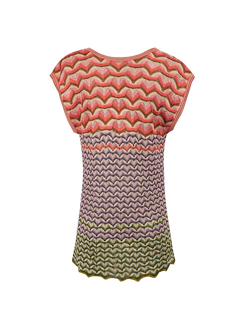 Pre-Loved Missoni Women's Patterned Longline Knit Vest In Excellent Condition In London, GB