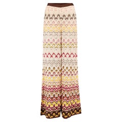 Pre-Loved Missoni Women''s Rosa Hose mit weitem Bein und exotischem Muster