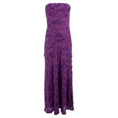 Pre-Loved Missoni Women's Purple Sequins Maxi Bustier Dress