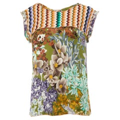 Pre-Loved Missoni Women's Silk Floral Pattern Sleeveless Top