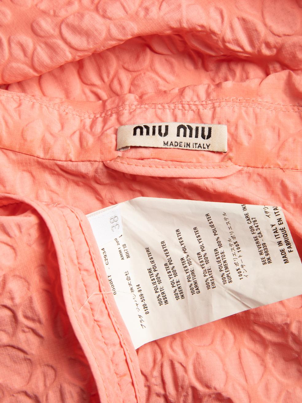 Pre-Loved Miu Miu Women's 2007 Pink Bubble Textured Evening Jacket 1