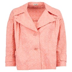 Pre-Loved Miu Miu Women's 2007 Pink Bubble Textured Evening Jacket