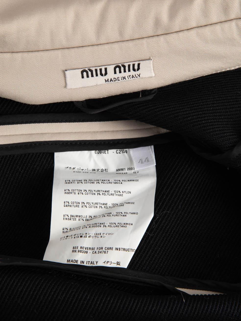 Pre-Loved Miu Miu Women's Beige Double breasted Long Line Trench Coat 2