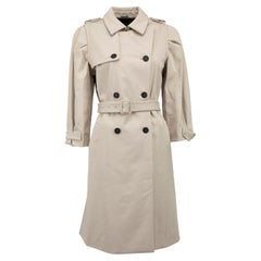 Pre-Loved Miu Miu Women's Beige Double breasted Long Line Trench Coat