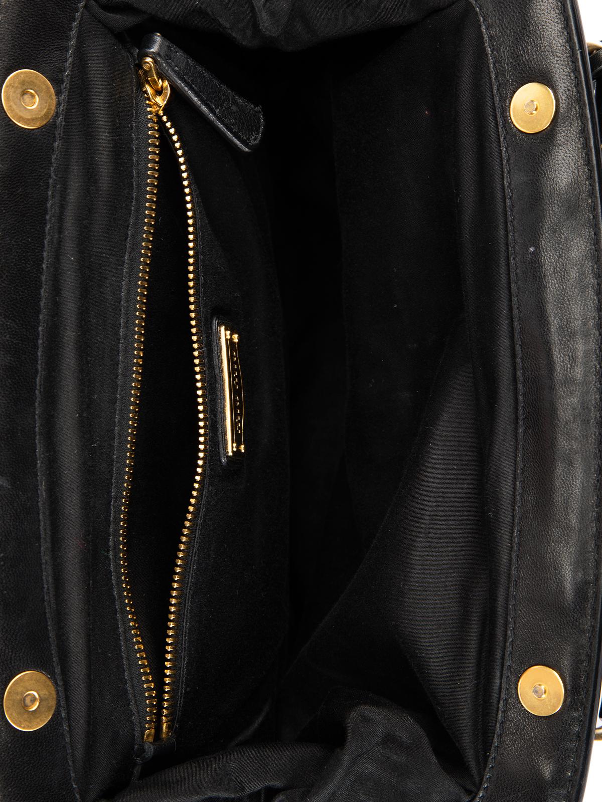 Pre-Loved Miu Miu Women's Black Matelasse Coffer Bag 2