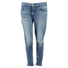 Pre-Loved Moussy Vintage Women's Distressed Ripped Jeans
