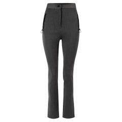 Pre-Loved Mulberry Women's Grey Zip Accent Skinny Trousers