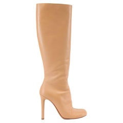 Pre-Loved Mulberry Women's Nude Round Toe Knee Boots
