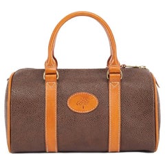 Mulberry - Sac à main vintage marron Scotchgrain pour femme