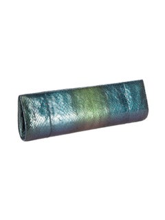 Pre-Loved Nancy Gonzalez Women's Iridescent Long Snake Embossed Clutch Bag
