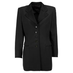 Pre-Loved Narciso Rodriguez Women''s Schwarzer langer Blazer mit langer Linie