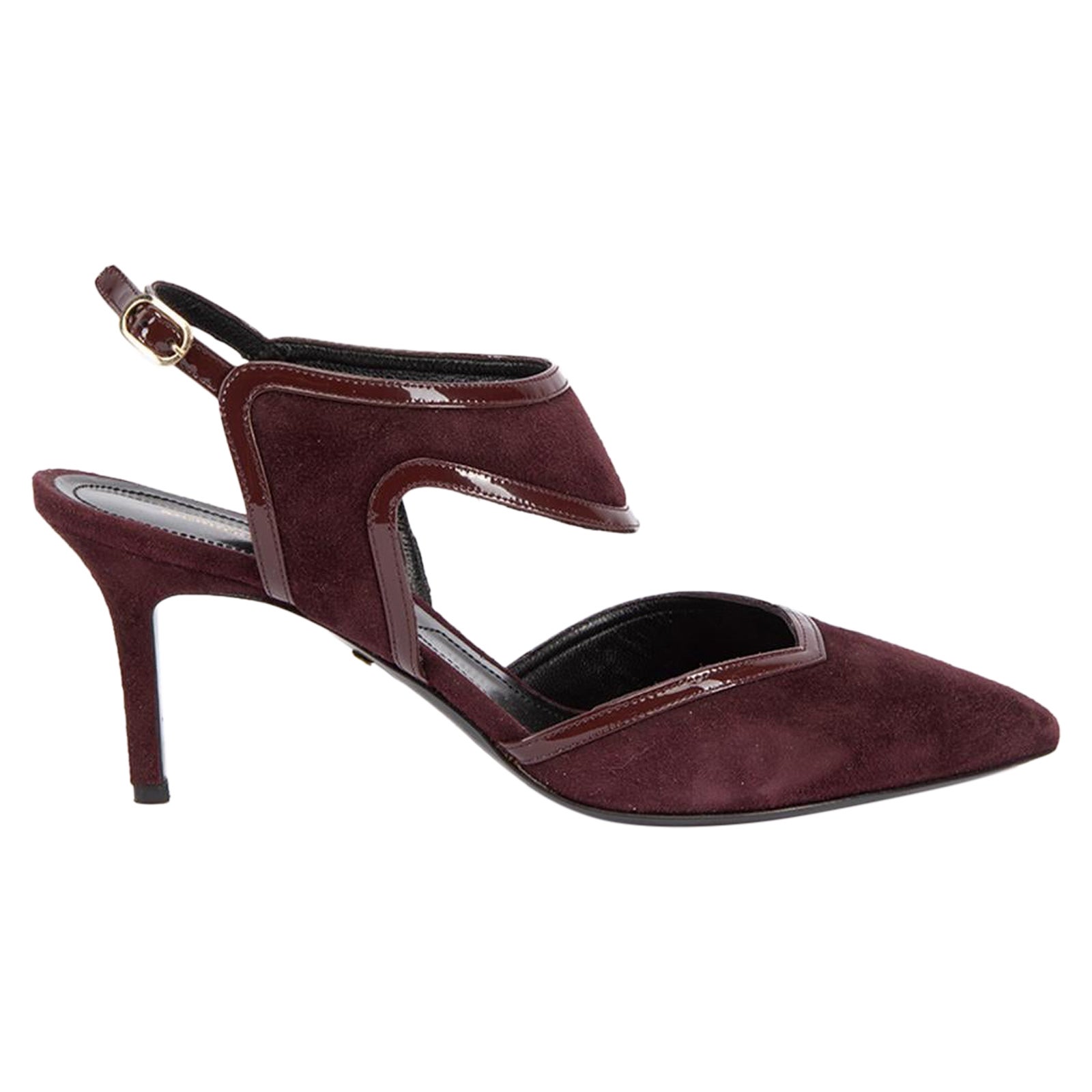Pre-Loved Nicholas Kirkwood Women
s Burgundy Leda Ankle Strap Pumps