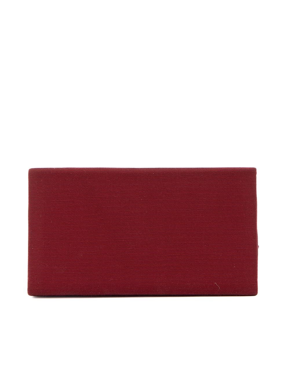Pre-Loved Nina Ricci Women's Burgundy Cord Strap Envelope Flap Bag In Excellent Condition In London, GB